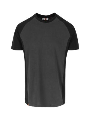 Herock Tori Work T-shirt Two-tone Cotton 22MTS2401AN/BK 71workx Anthracite Black front Herock Tori Work T-shirt Two-tone Cotton 22MTS2401AN/BK 71workx Anthracite Black front