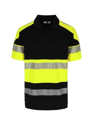 Herock Vega Work Polo High Vis 25MPO2401BKYE 71workx Front Herock Vega Work Polo High Vis 25MPO2401BKYE 71workx Front