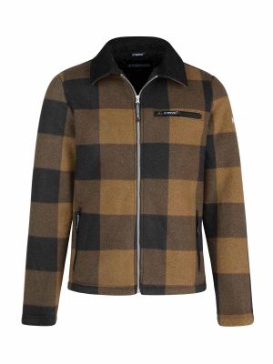 London Lumberjack Fleece Thermo Taupe Brown Block 088-TP Storvik 71workx front