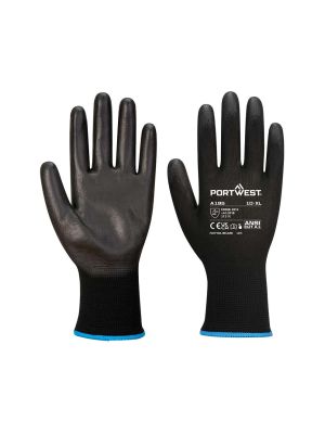 Portwest A195 Gloves Touchscreen PU Black 71Workx Both Sides