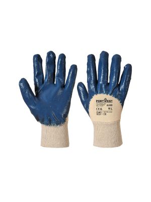 Portwest A330 Nitrile Light Gloves A330 Navy 71workx Both Sides