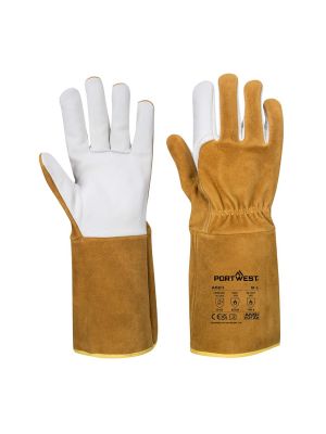 Portwest A521 Gloves TIG Ultra Welding Brown 71workx Both Sides
