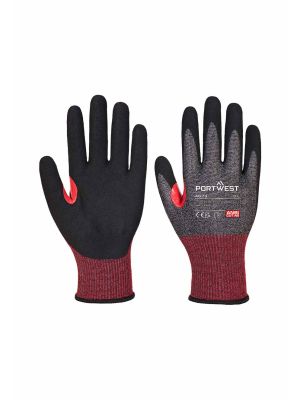 Portwest A673 Gloves Nitrile Cut Resistant Black 71workx Both Sides