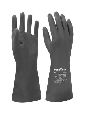 Portwest A820 Gloves Neoprene Chemical Black 71workx Both Sides