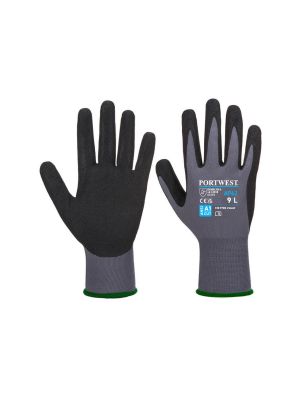 Portwest AP62 Gloves Dermiflex Aqua Grey/Black 71workx Both Sides
