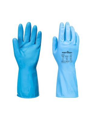 Portwest AP76 Gloves Latex Light Blue 71workx Both Sides