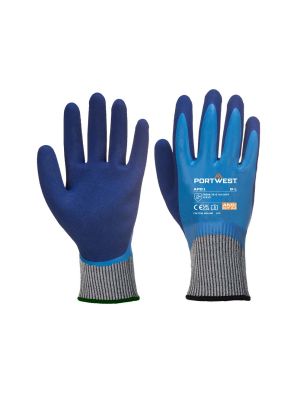 Portwest AP81 Gloves Liquid Proof Blue 71workx Both Sides