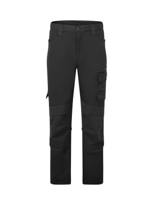 Portwest DX421 Trade Pants 4-Way Stretch DX4 – SKU DX421 – Full Black – 71workx Front