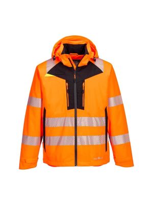 Portwest DX462 DX4 High Vis Rain Jacket Orange 71workx front
