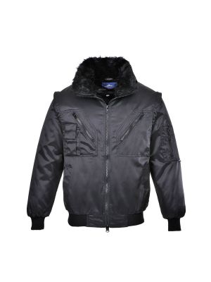 Portwest PJ10 Pilot Jacket Black 71workx front