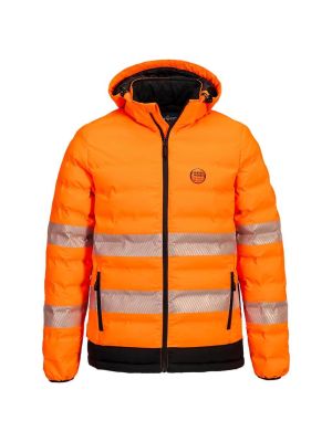 Portwest S548 Hi-Vis Jacket Ultrasonic Heated Orange/Black 71workx Front