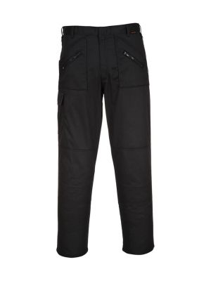 Portwest S887 Action Work Trouser Black 71workx front