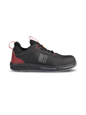 Redbrick Low Safety Shoes Motion Fuse AF S3S ESD 31435 Black Red 71workx right