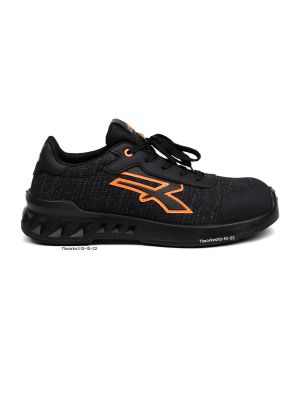 RV20144 Bradley Low Safety Shoe S1P Black Orange U-Power 71workx right