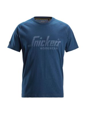 Snickers 2590 Work T-shirt Logo 71workx Deep Blue 5300 front