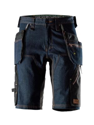 Snickers 6155 FlexiWork Work Shorts Denim Holster Pocket 6155 6504 71workx Front