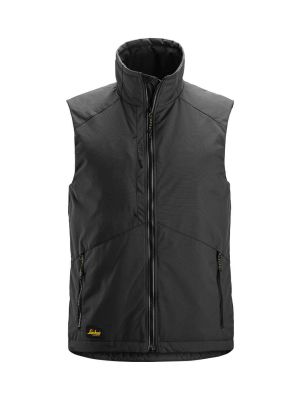 Snickers Work Vest Winter Insulated 4558 Black 0400 71workx front