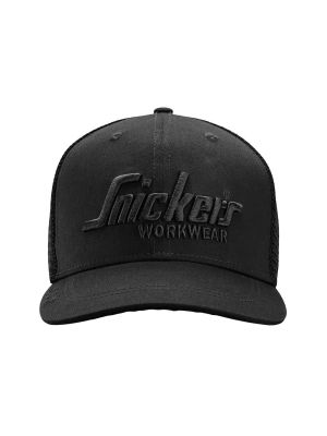 Snickers Trucker Cap 9001 71workx black 0404 front Snickers Trucker Cap 9001 71workx black 0404 front