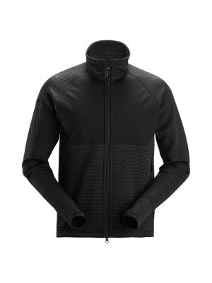 Snickers Midlayer Jacket 8404 with Zipper 71Workx Black 0404 front