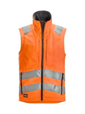 Snickers Work Vest High Vis Class 1/2 4534 5500 71workx Front