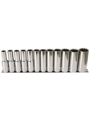 SP Tools SP20340 Socket Set Deep 1/2" Dr Metric 12pc - 12pt