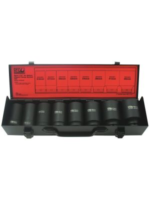 Socket Set Deep Impact 3/4" Dr Metric 8pc - 6pt - SP Tools