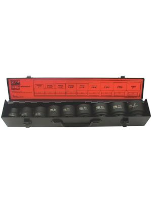 Socket Set Impact 1" Dr Metric 9pc - 6pt - SP Tools