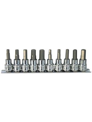Socket Set 1/4" & 3/8" Dr Inhex SAE 10pc - SP Tools