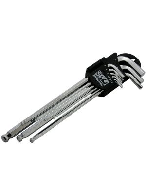 Hex Key Set Metric 9pc Magnetic Ball Drive - SP Tools Hex Key Set Metric 9pc Magnetic Ball Drive - SP Tools