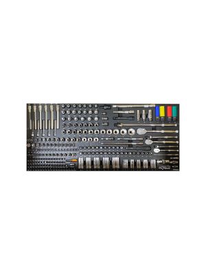 SP Tools SP00666 Wide Tray Insert Ratchets, Sockets and Accessories 254-Piece | 71workx front
