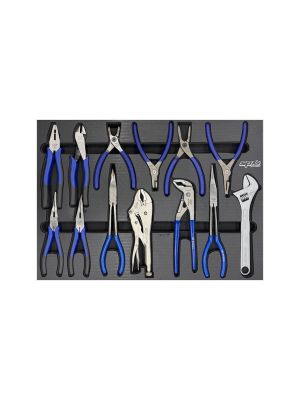 SP Tools SP50075 13-piece set with pliers and adjustable wrench front