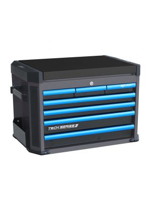 SP Tools SP42205 Tech-series 7-drawer tool box Diamont Black/Blue - SPTools 71WorkX
