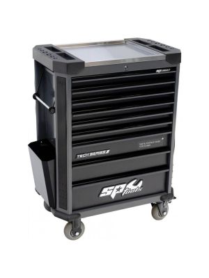 SP Tools SP00329C Tech Series 387-piece tool trolley with 9 drawers front