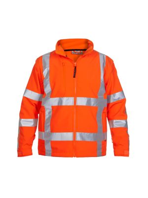 Hydrowear Toulon Softshell RWS Jacket High Visibility Orange – Size 4XL Front