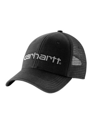 101195 Cap Mesh Canvas Logo - Black 001 - Carhartt - front