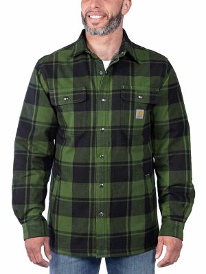 Carhartt 105939 Lumberjack Shirt Flannel Sherpa - Chive - M