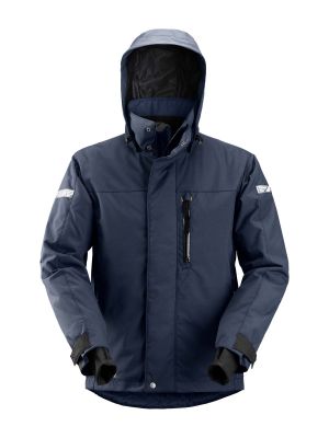 1102 Work Jacket Waterproof Insulated  Snickers 71workx  Navy 9504 front 