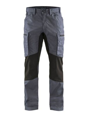 1459-1845 Service Work Trouser Stretch Blåkläder Grey Black 9499 71workx Front 1459-1845 Service Work Trouser Stretch Blåkläder Grey Black 9499 71workx Front