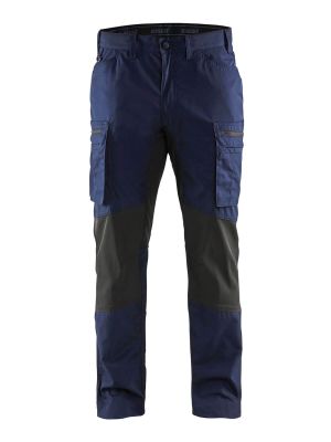 1459-1845 Service Work Trouser Stretch Blåkläder Navy Black 8999 71workx Front