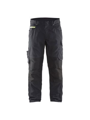 Blåkläder 1495-1330 Service Trouser Stretch without Holster Pockets - Black/High Vis Yellow Blåkläder 1495-1330 Service Trouser Stretch without Holster Pockets - Black/High Vis Yellow