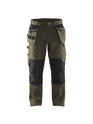 Blåkläder 1496-1330 Service Work Trouser Stretch with Holster Pockets - Dark Olive Green Blåkläder 1496-1330 Service Work Trouser Stretch with Holster Pockets - Dark Olive Green