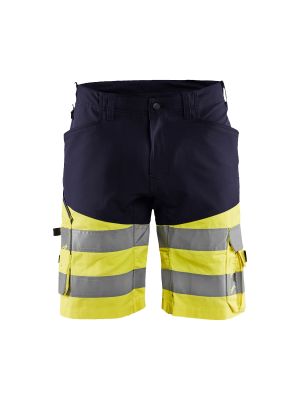 Highvis Shorts With Stretch 1541 Marine/High Vis Geel - Blåkläder