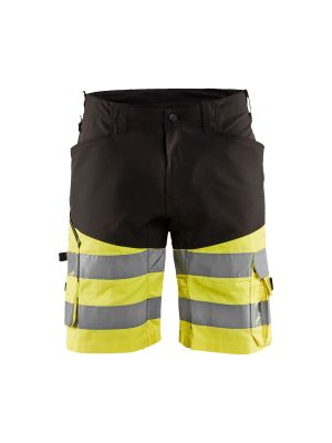 Highvis Shorts With Stretch 1541 Zwart/High Vis Geel - Blåkläder