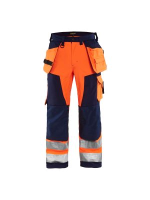 High Vis Softshell Craftsman Trouser 1567 High Vis Oranje/Marineblauw - Blåkläder