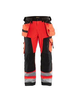 High Vis Softshell Craftsman Trouser 1567 High Vis Rood/Zwart - Blåkläder