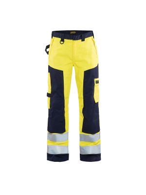 Multinorm Craftsman Trouser 1578 High Vis Geel/Marineblauw - Blåkläder