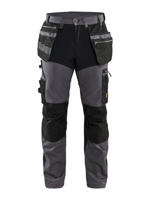 1599-1860 Work Trouser Holster Pockets Stretch Grey 9699 Blåkläder 71workx front