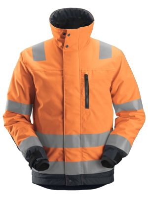 Snickers 1130 AllroundWork, High-Vis 37.5® Isolerend Jacket, Class 3 - High Vis Orange/Steel Grey