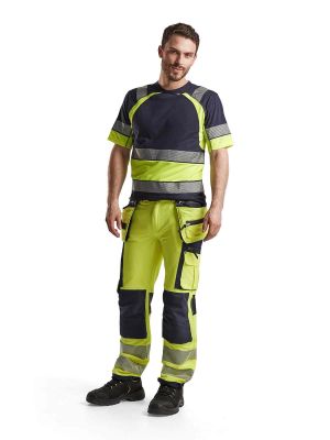 High Vis Trouser 4-Way Stretch 1997 High Vis Geel/Marine - Blåkläder