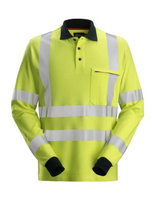 2661 High Vis Polo Shirt Long Sleeve Fireproof ProtecWork - Snickers